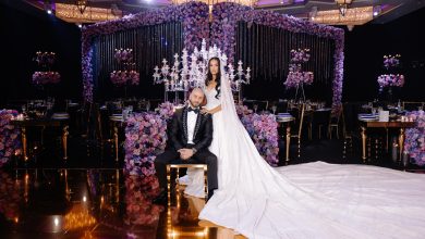 صورة مساري وسحر جولستاني يحتفلان بزفافهما بحضور نجوم عالميّين مطلقاً أغنية “جمالو” إهداءً لعروسه