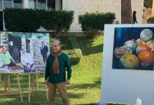 صورة الفنان غاندي بوذياب في ضيافة جامعة رفيق الحريري بالدامور احتفالا بعيد الاستقلال اللبناني