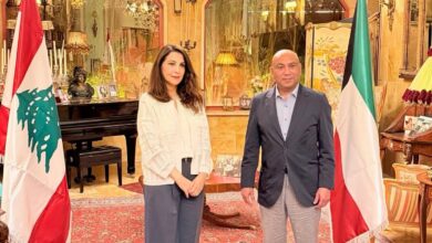 صورة سفير دولة الكويت الجديد لدي لبنان يزور دارة الفنانة ماجدة الرومي في لفتة تقديرية