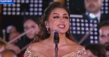 صورة أنغام تتألق بحفل افتتاح الاوكتاجون بحضور الرئيس السيسي والسيدة قرينته وكبار القادة ورجال الدولة