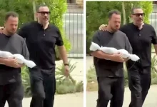 صورة حالة من الحزن تخيم علي الفنان ماجد المصري لوفاة حفيده
